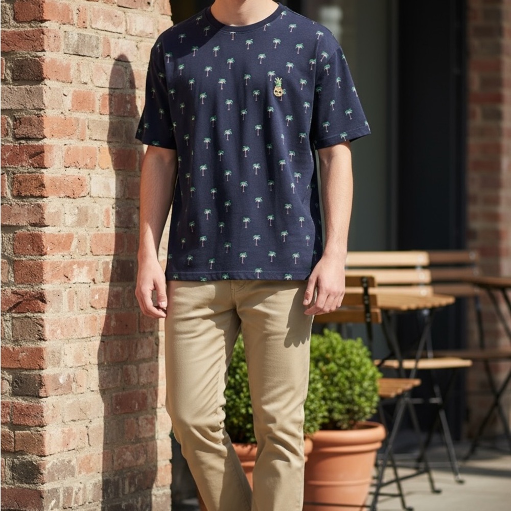 Men’s Test of Time Skull Pineapple and Coconut T-shirt Large - Picture 2 of 7